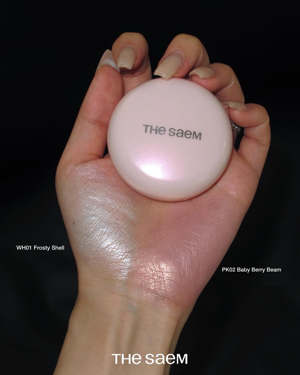 韓國美妝界新寵！LEESEO上任THE SAEM品牌大使，同款「烘焙打亮餅」默默賣翻，珍珠光澤美到必須包色！-19