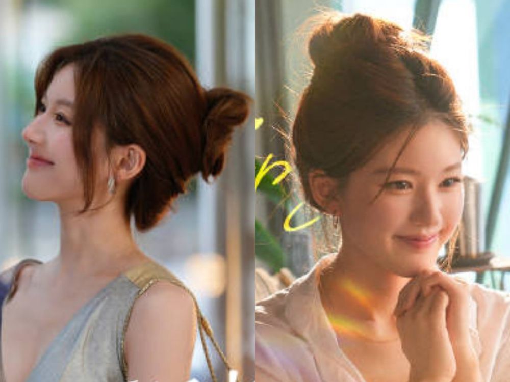 趙露思《許我耀眼》許妍同款蜜茶棕髮色！低調淺棕也能玩出高級感，5種綁髮造型、全都美翻！-9