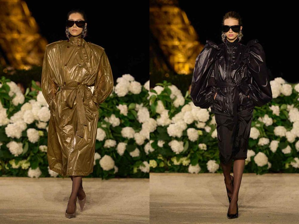 Rosé再度封神YSL大秀！「藍色蕾絲＋黑絲襪」化身睡衣系女神，俏皮性感全場目光都在她身上！-5