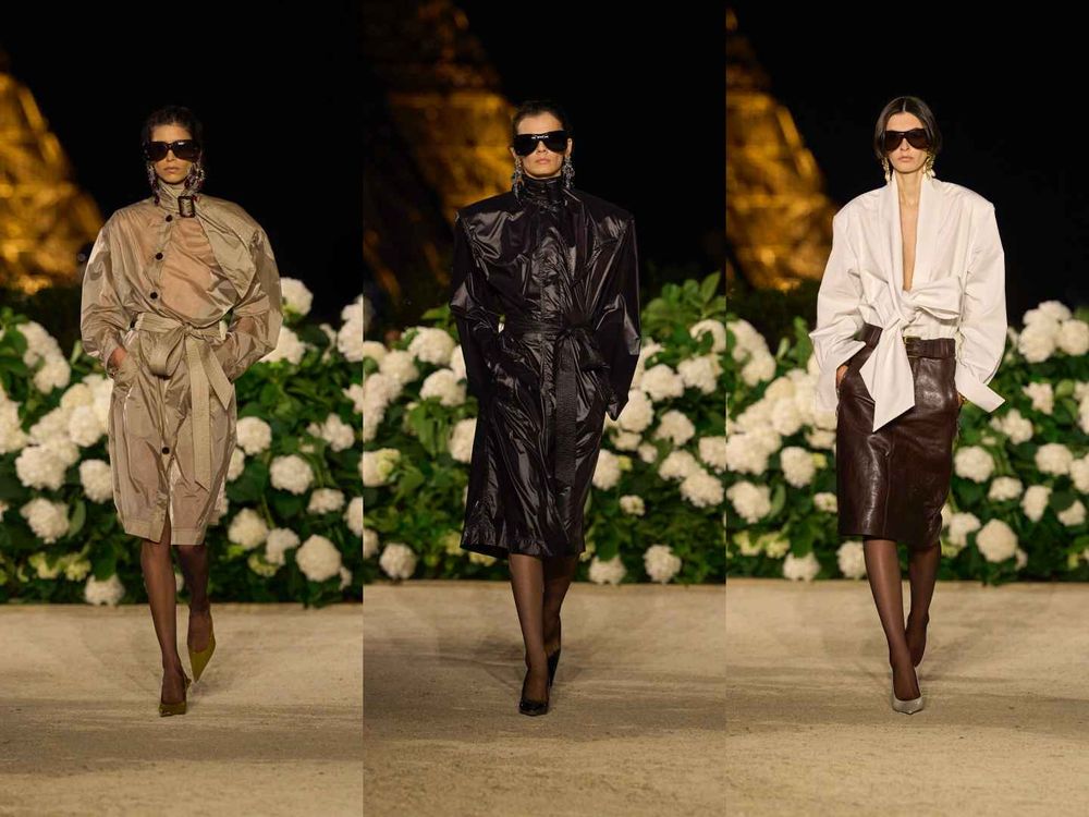 Rosé再度封神YSL大秀！「藍色蕾絲＋黑絲襪」化身睡衣系女神，俏皮性感全場目光都在她身上！-10