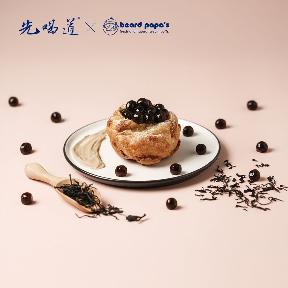 奶茶控瘋掉！beard papa's×先喝道聯名「厚奶茶泡芙」爆漿口感療癒炸、還有限定珍奶口味要吃！-6