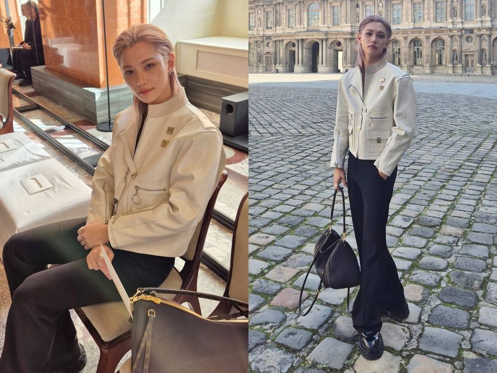 LV大秀Felix穿搭來了！後梳金髮+白夾克根本「白馬王子」降臨、外套裡面竟然沒穿？！-4