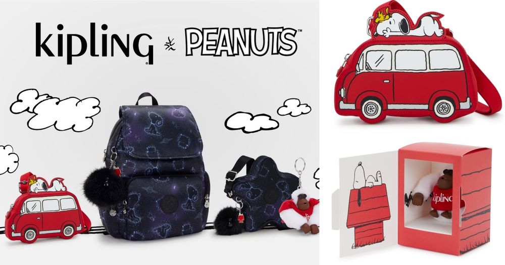 史努比控發瘋！Kipling X PEANUTS聯名回歸了！紅房子卡夾、吊飾可愛度超標！-13