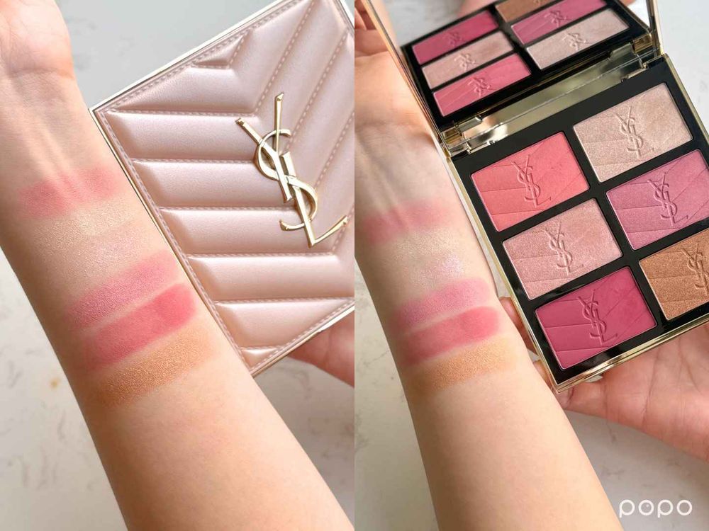 2025最想收藏聖誕彩妝！YSL限量奢金流星系列「嫩唇凍、四色眼影、情挑誘光」換上華麗流金外殼，粉皮革頰彩盤首次登場！-16