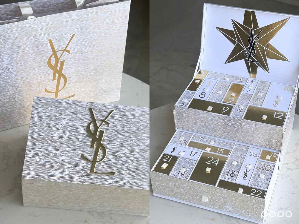 2025最想收藏聖誕彩妝！YSL限量奢金流星系列「嫩唇凍、四色眼影、情挑誘光」換上華麗流金外殼，粉皮革頰彩盤首次登場！-22