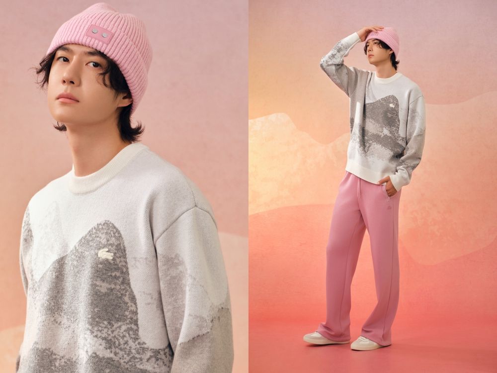 男神穿粉色也太好看！LACOSTE全球代言人「王一博」首個聯名系列來了！-6