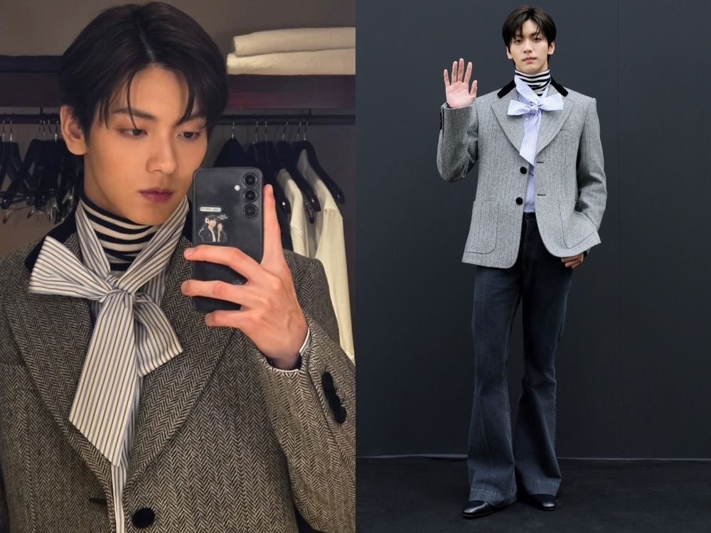 抓到一隻兔子！TXT隊長秀彬驚喜現身Valentino大秀！IVE千金雙柱生圖也美到不可思議！-9