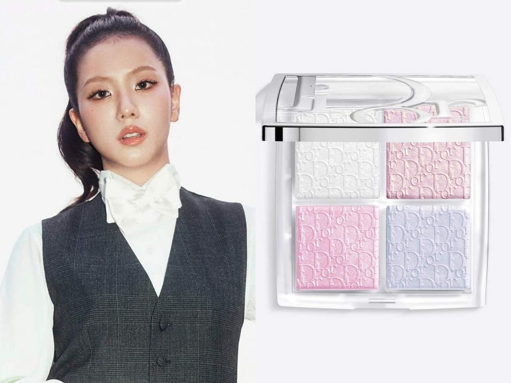 JISOO「冷光玫瑰肌」驚豔巴黎！迪奧2026春夏時裝週妝容全解析，水潤氣墊底妝、冷調高光、玫瑰頰彩，征服DIOR大秀！-2