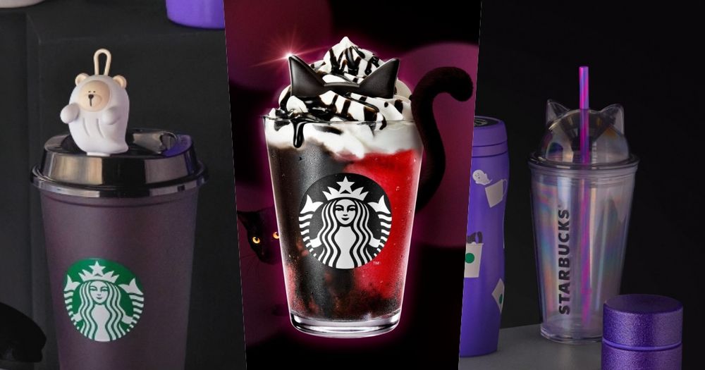 2025萬聖節日本星巴克必買8大周邊一次看！超Q「黑貓冷水杯」日妞都搶買、還有「黑貓莓果星冰樂」要喝！-1