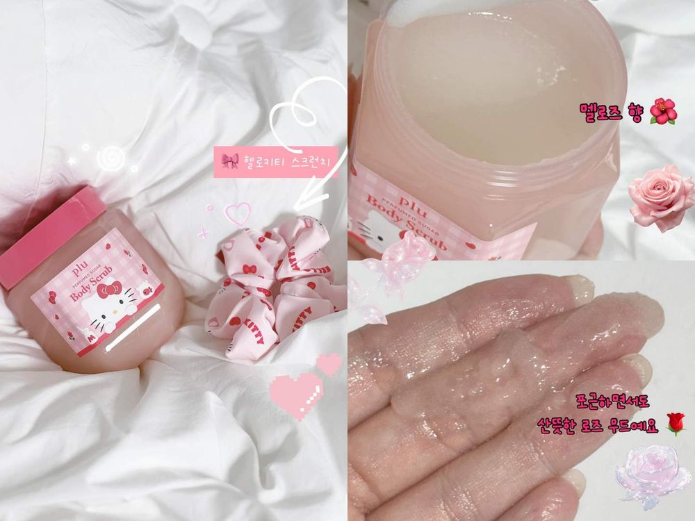 韓女搶著收藏！韓國國民香氛磨砂膏聯名Hello Kitty，沐浴球、髮帶周邊萌翻天，OLIVE YOUNG上市秒賣爆！-17