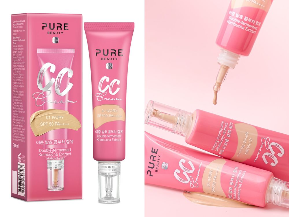 原生裸妝結合護膚哲學！韓國Pure Beauty韓淨萃「無瑕BB霜、潤色CC霜、柔霧氣墊」上妝同時保養，只在屈臣氏獨賣！-4