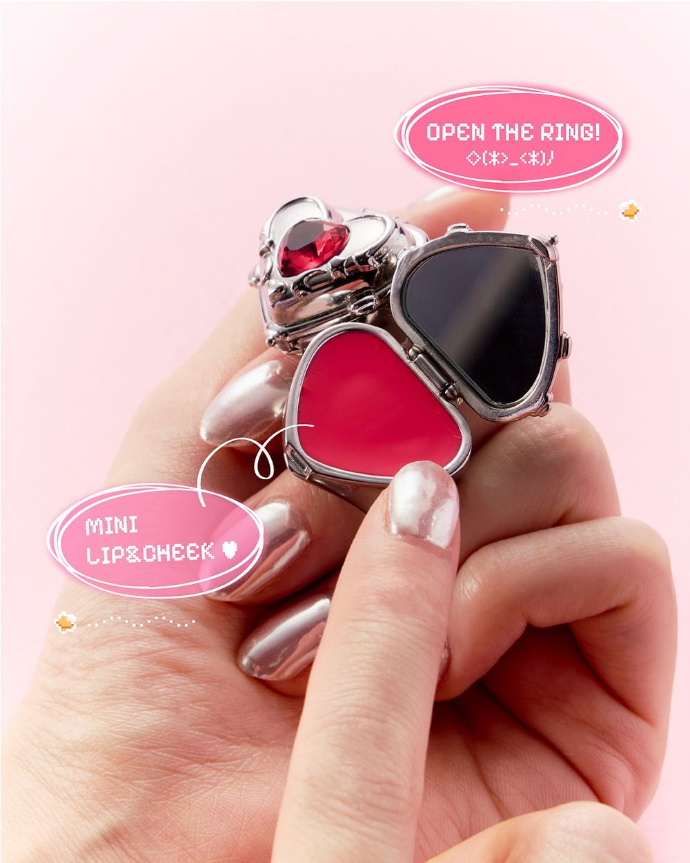 唇頰霜化身魔法變身器！韓國小眾彩妝品牌打造「美妝飾品」，唇彩寶石戒指夢幻度破表，熱門到居然要預購？！-5