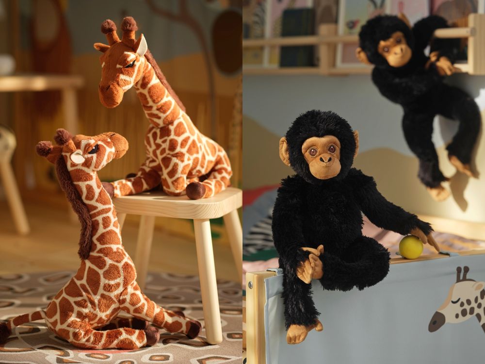 IKEA又要來搶錢！全新草原動物系列「長頸鹿寶寶玩偶、狐獴絨毛吊飾、收納袋」全都太想買！-11
