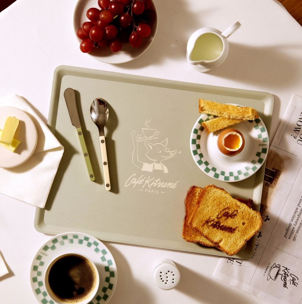 Café Kitsuné推全新Objets居家系列單品！美翻「薄荷色小狐狸托盤、藍綠棋盤格碗盤」必買一次看！-11