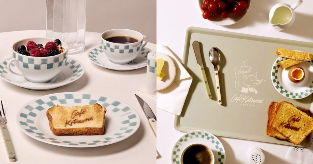 Café Kitsuné推全新Objets居家系列單品！美翻「薄荷色小狐狸托盤、藍綠棋盤格碗盤」必買一次看！-8