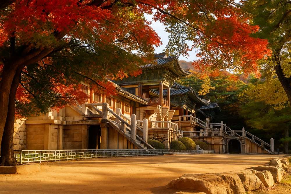 2025韓國賞楓6大景點推薦！慶州佛國寺楓紅景色美爆、「這裡」除了楓葉還有金黃落羽松太好拍！-8