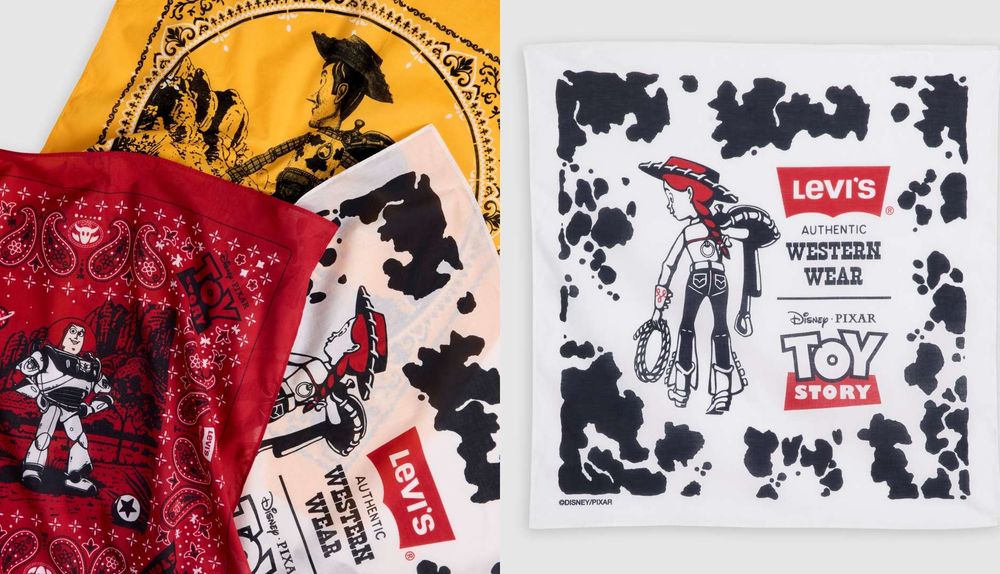 Levi’s玩具總動員聯名爆火！胡迪&翠絲「具象化穿搭」竟然這麼好看、角色絲巾必收藏！-1
