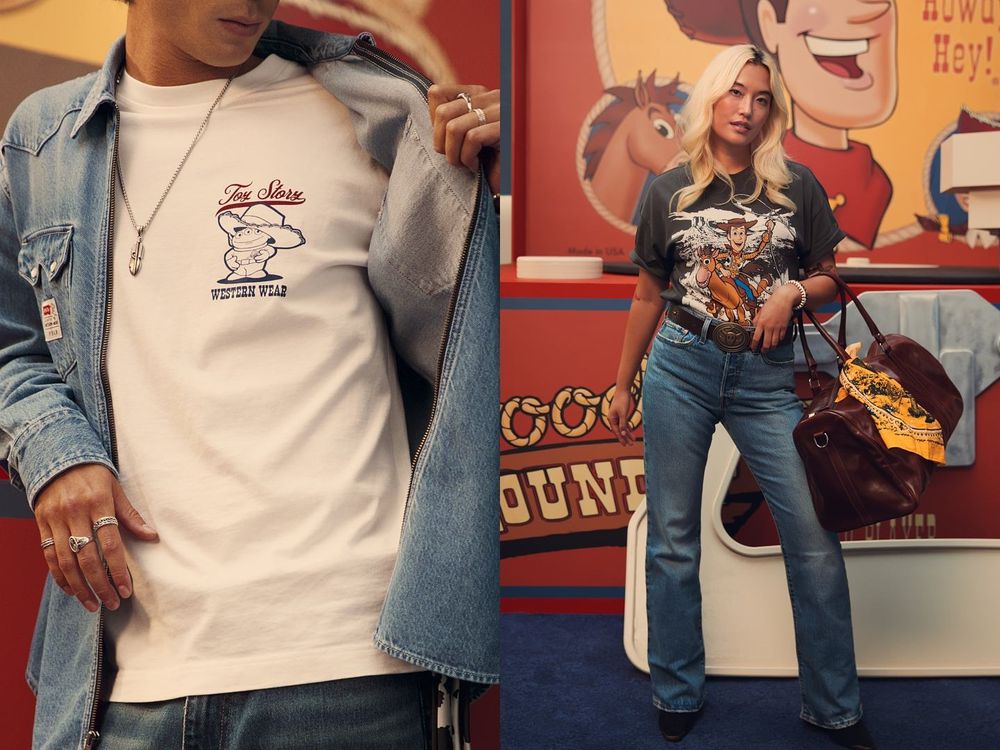 Levi’s玩具總動員聯名爆火！胡迪&翠絲「具象化穿搭」竟然這麼好看、角色絲巾必收藏！-4