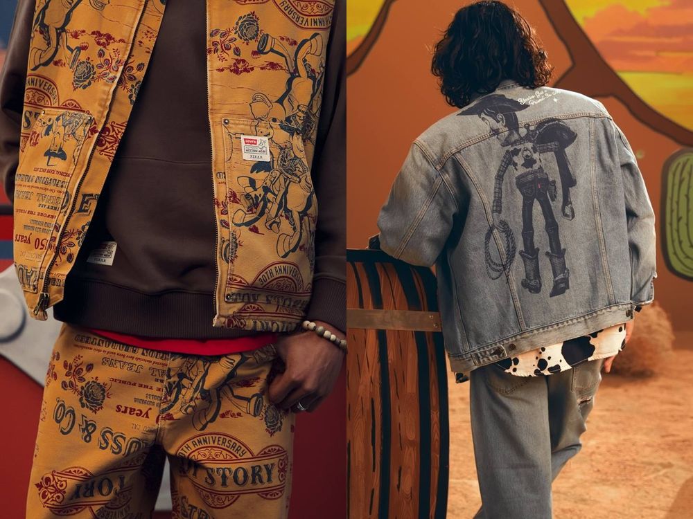 Levi’s玩具總動員聯名爆火！胡迪&翠絲「具象化穿搭」竟然這麼好看、角色絲巾必收藏！-9