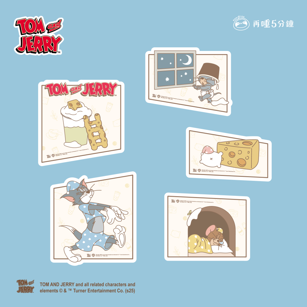 再睡5分鐘跟湯姆貓與傑利鼠聯名了！Q翻「大頭傑利鼠飲料杯套」太欠買、還有切達起司奶蓋新品要喝！-1