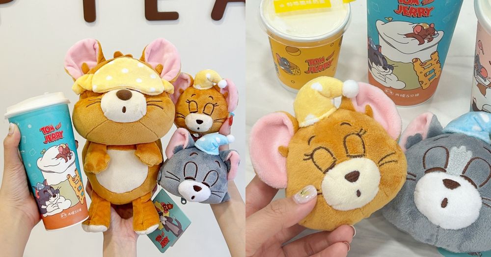 再睡5分鐘跟湯姆貓與傑利鼠聯名了！Q翻「大頭傑利鼠飲料杯套」太欠買、還有切達起司奶蓋新品要喝！-4