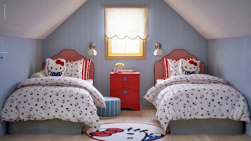 H&M跟Hello Kitty聯名推家居小物！超可愛「凱蒂貓馬克杯、Kitty絨毛抱枕」全都太想買！-1