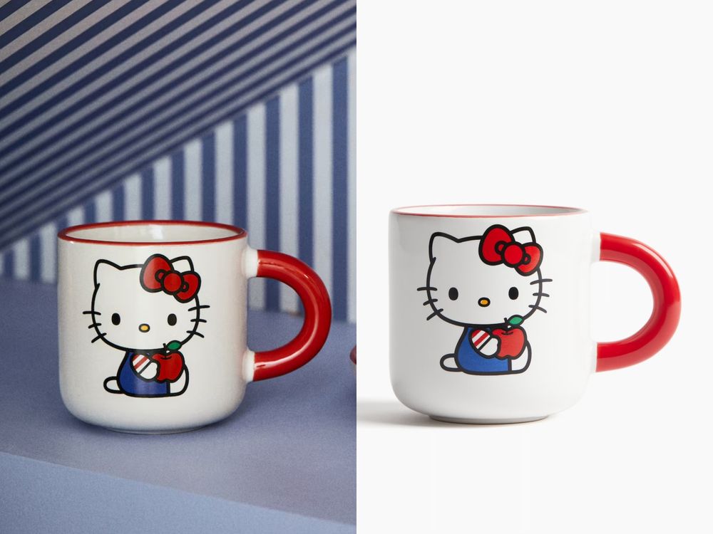 H&M跟Hello Kitty聯名推家居小物！超可愛「凱蒂貓馬克杯、Kitty絨毛抱枕」全都太想買！-4