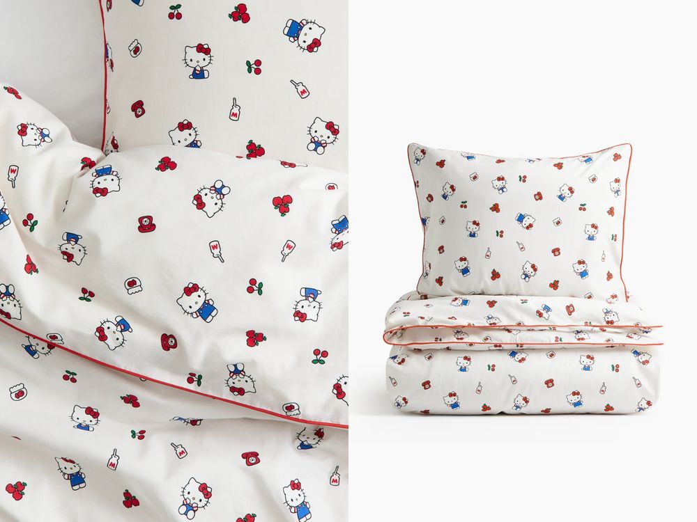 H&M跟Hello Kitty聯名推家居小物！超可愛「凱蒂貓馬克杯、Kitty絨毛抱枕」全都太想買！-7