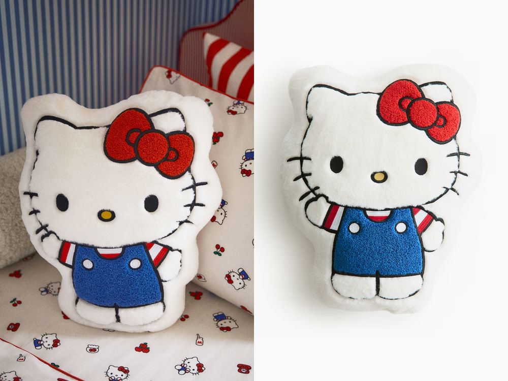 H&M跟Hello Kitty聯名推家居小物！超可愛「凱蒂貓馬克杯、Kitty絨毛抱枕」全都太想買！-15
