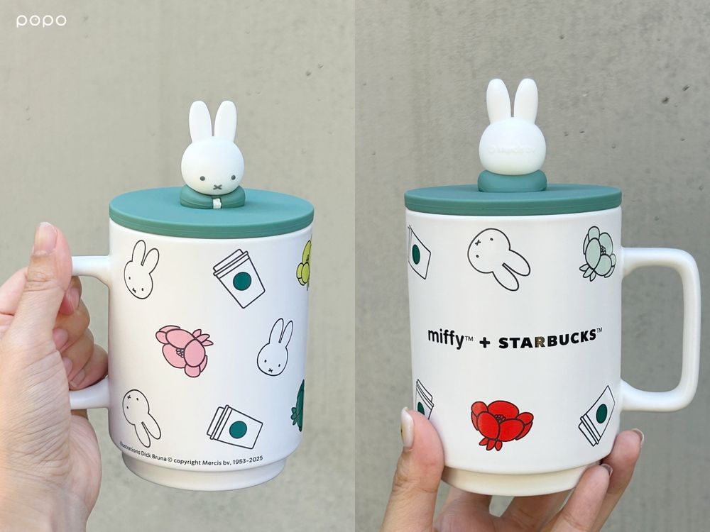 星巴克又跟米飛兔聯名啦！台灣限定「櫻花米飛兔冷水壺、店員米飛兔吊飾」全都太生火！-3