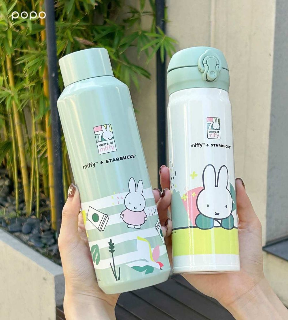 星巴克又跟米飛兔聯名啦！台灣限定「櫻花米飛兔冷水壺、店員米飛兔吊飾」全都太生火！-9