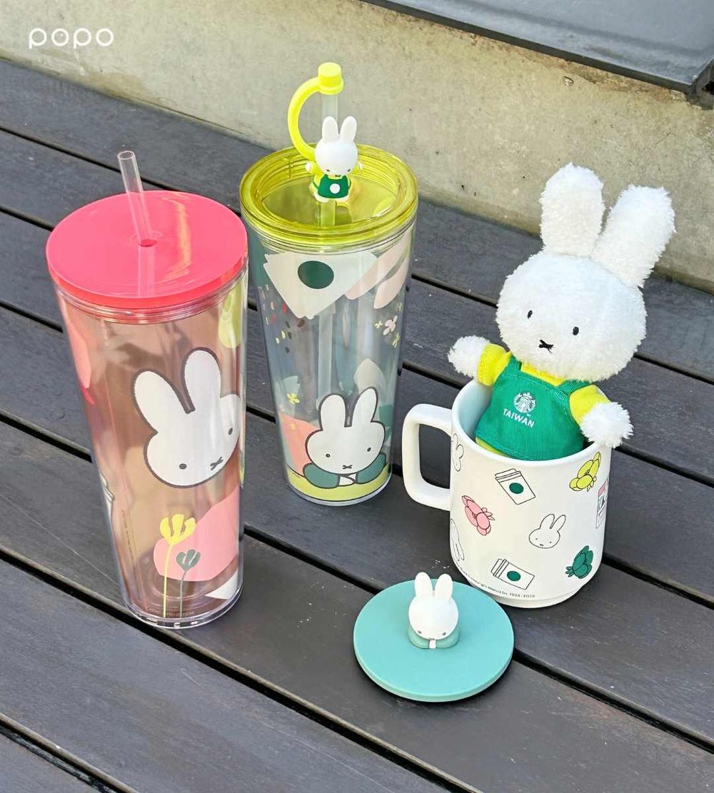 星巴克又跟米飛兔聯名啦！台灣限定「櫻花米飛兔冷水壺、店員米飛兔吊飾」全都太生火！-11