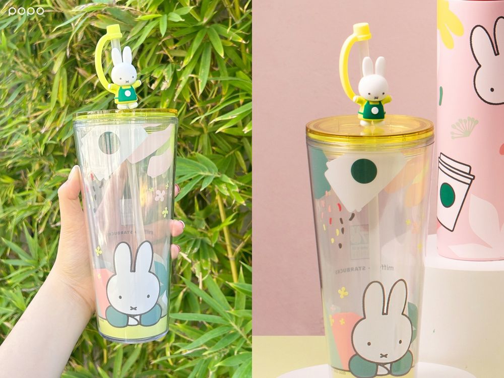 星巴克又跟米飛兔聯名啦！台灣限定「櫻花米飛兔冷水壺、店員米飛兔吊飾」全都太生火！-17