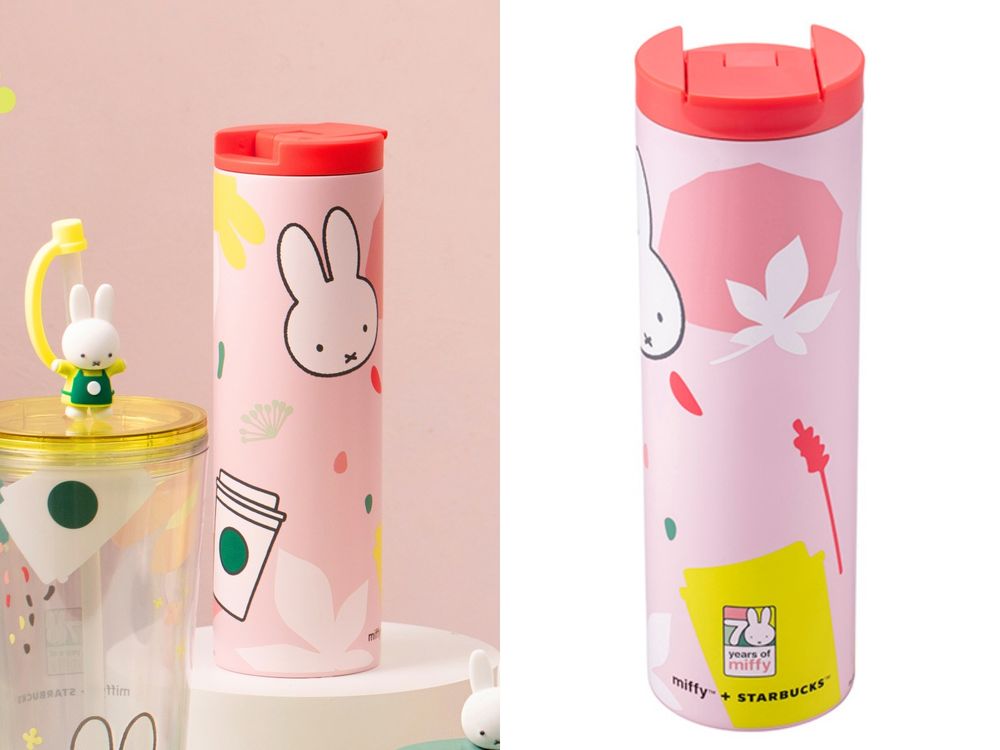 星巴克又跟米飛兔聯名啦！台灣限定「櫻花米飛兔冷水壺、店員米飛兔吊飾」全都太生火！-18