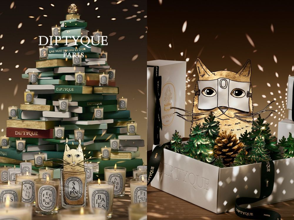 Diptyque「燭金夜語」2025聖誕限量系列開賣！冷杉香氛蠟燭、松果玻璃裝飾球、奢華倒數月曆必收！-2