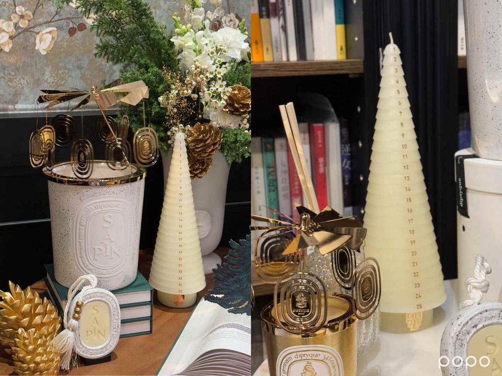 Diptyque「燭金夜語」2025聖誕限量系列開賣！冷杉香氛蠟燭、松果玻璃裝飾球、奢華倒數月曆必收！-16