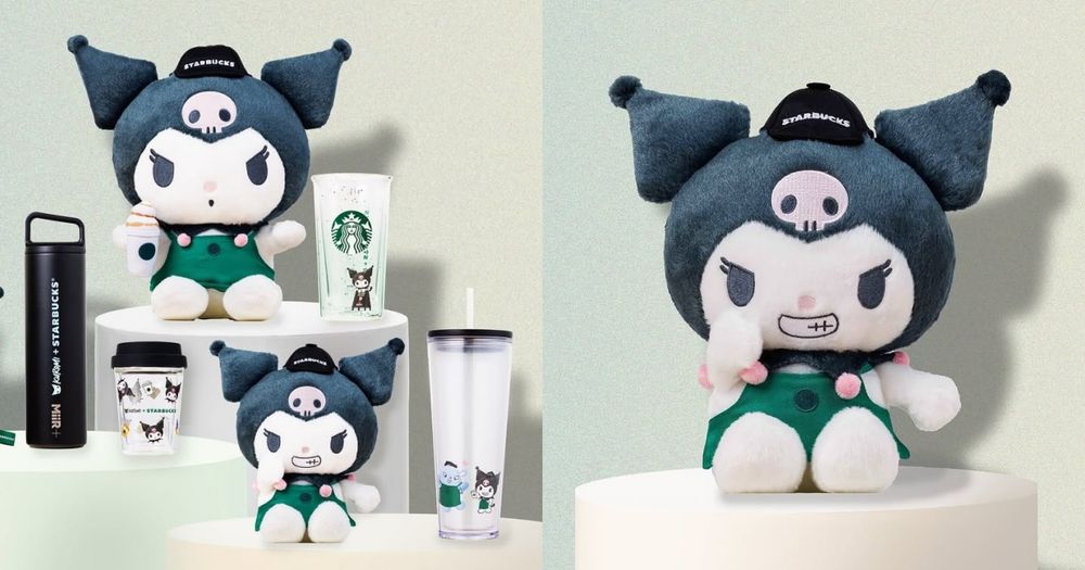 星巴克跟酷洛米聯名了！超Q「店員酷洛米玩偶、酷洛米&巴庫冷水杯、絨毛卡套」全都太想要！-1