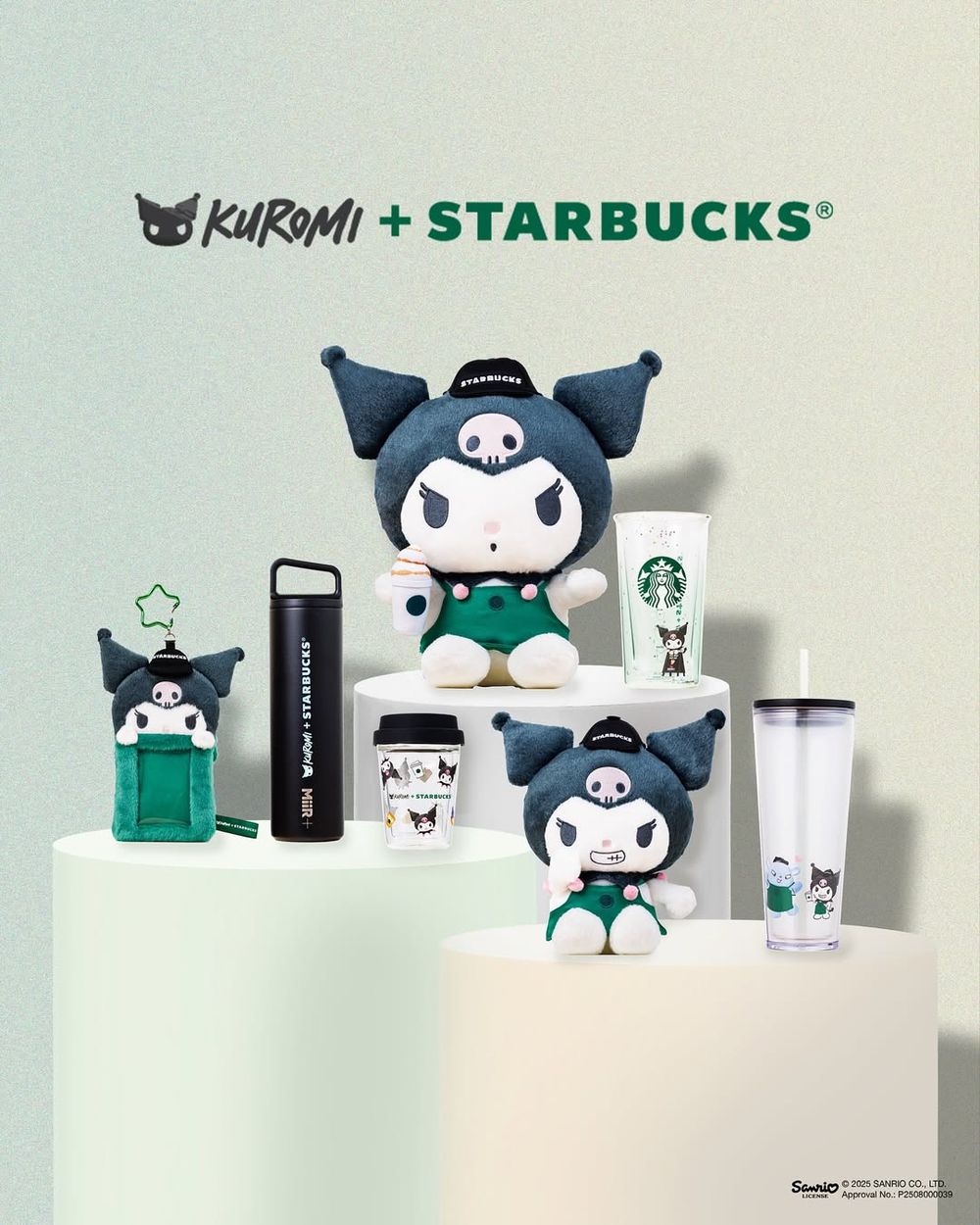 星巴克跟酷洛米聯名了！超Q「店員酷洛米玩偶、酷洛米&巴庫冷水杯、絨毛卡套」全都太想要！-2