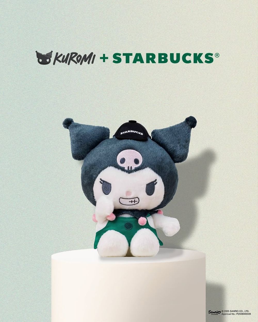星巴克跟酷洛米聯名了！超Q「店員酷洛米玩偶、酷洛米&巴庫冷水杯、絨毛卡套」全都太想要！-9