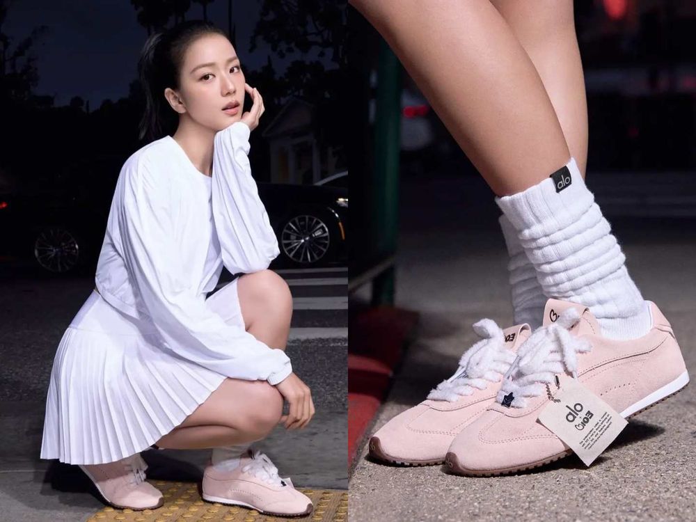 Jisoo來台灣腳上穿的原來是這雙！alo聯名芭蕾粉薄底鞋！整雙都是小巧思、誰能不心動？-3