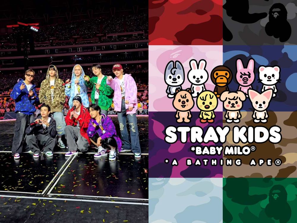 STAY們直接發瘋！BAPE驚喜聯手Stray Kids！巡演「同款外套、Logo上衣」帥到必收！-2