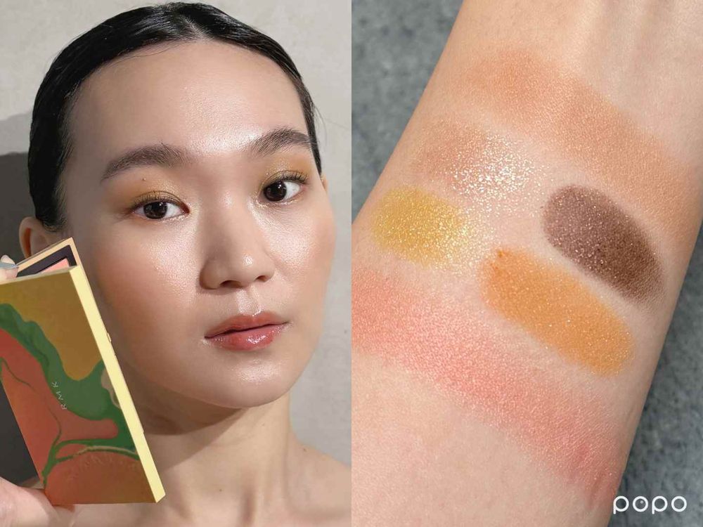 RMK聖誕彩妝媲美藝術品！慵懶夕陽配色「眼頰彩盤」、低飽和絲絨口紅太顯白，透光底妝必用薄荷光燦眼頰棒！-4