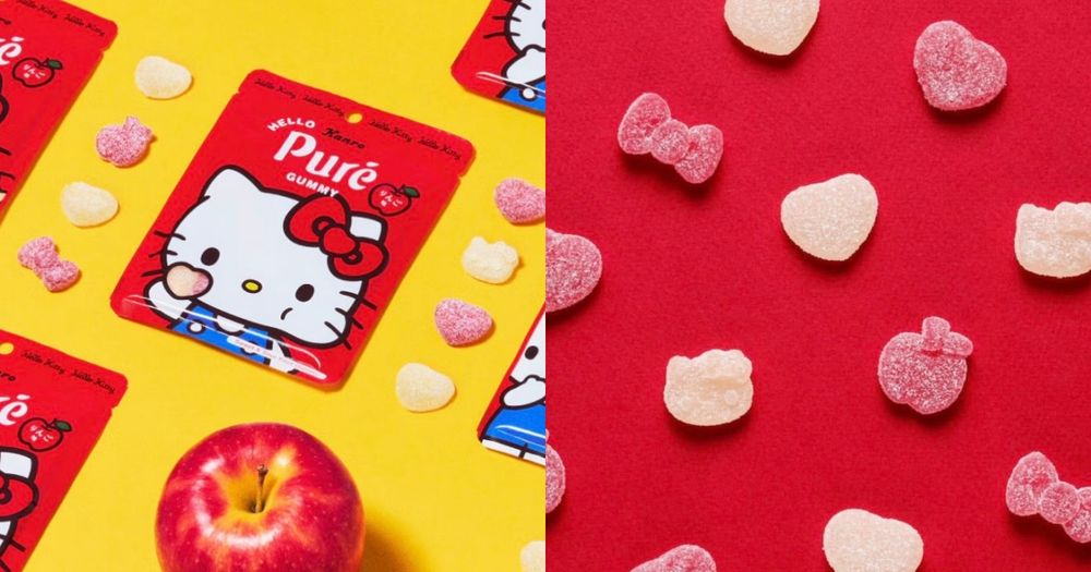日妞社群暴動！Hello Kitty聯名Pure「蘋果口味蝴蝶結軟糖」Q到捨不得吃、這天軟萌開賣！-1
