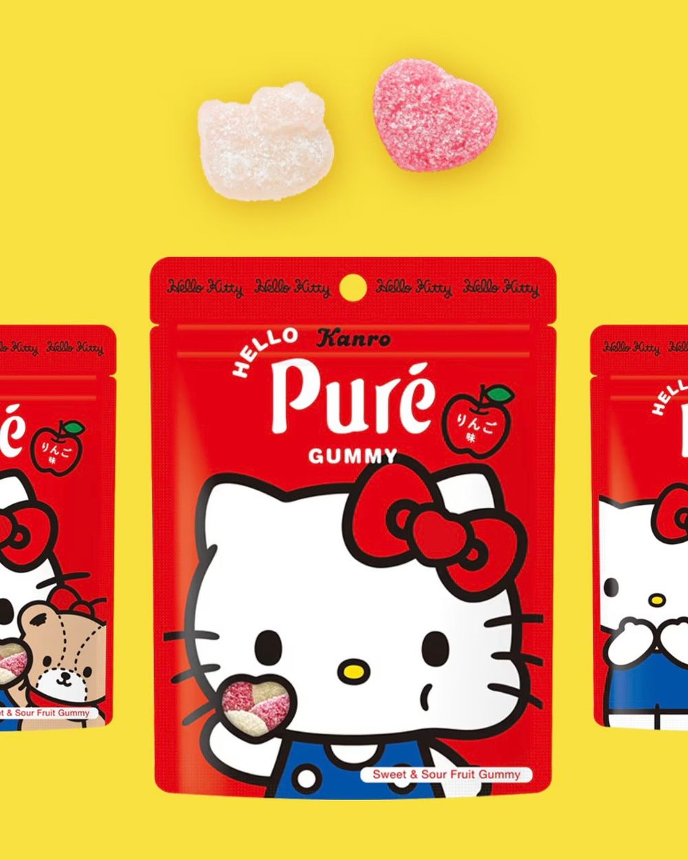 日妞社群暴動！Hello Kitty聯名Pure「蘋果口味蝴蝶結軟糖」Q到捨不得吃、這天軟萌開賣！-4