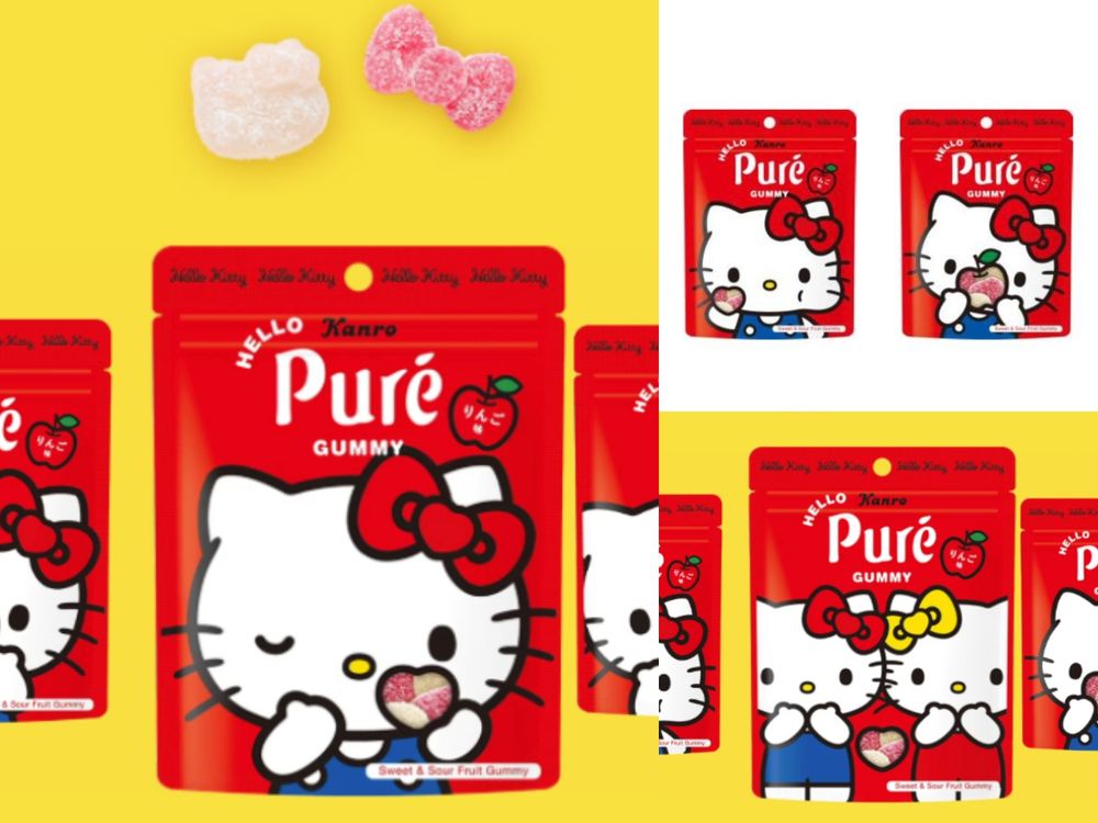 日妞社群暴動！Hello Kitty聯名Pure「蘋果口味蝴蝶結軟糖」Q到捨不得吃、這天軟萌開賣！-2