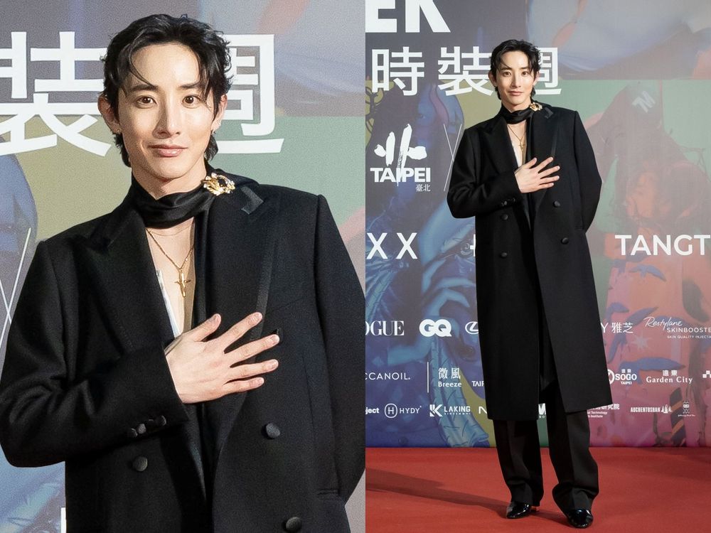 太子妃們老公來了！李洙赫驚喜現身「臺北時裝週」超低胸襯衫、一笑魂都被勾走了！-6