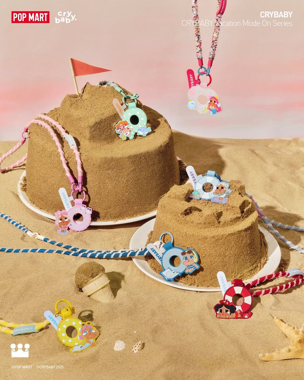 泡泡瑪特CRYBABY「渡假系列」新品太欠買！超Q「美人魚哭娃公仔、透明水杯、側背包」這天開賣！-7