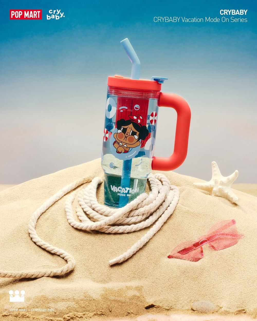 泡泡瑪特CRYBABY「渡假系列」新品太欠買！超Q「美人魚哭娃公仔、透明水杯、側背包」這天開賣！-5