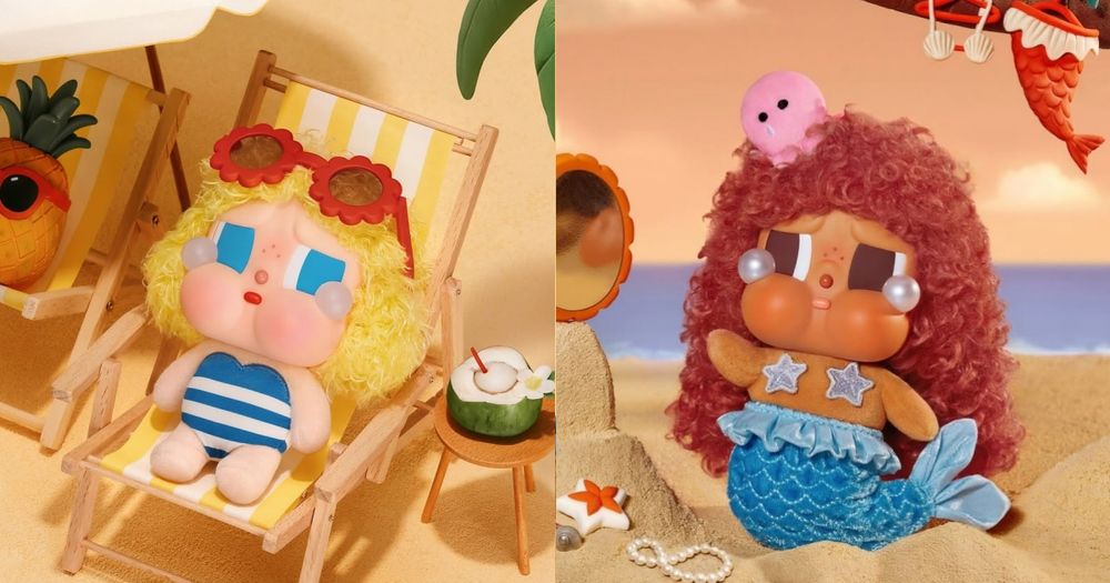 泡泡瑪特CRYBABY「渡假系列」新品太欠買！超Q「美人魚哭娃公仔、透明水杯、側背包」這天開賣！-22