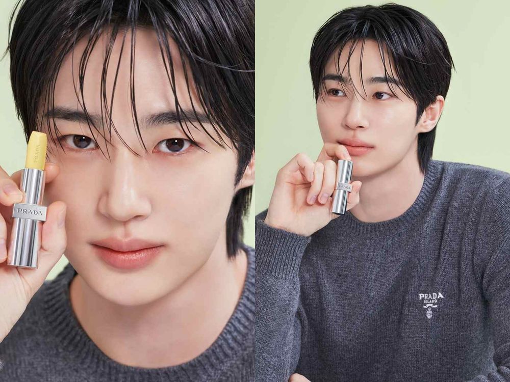 邊佑錫同款PRADA Beauty「香蕉黃潤唇膏」台灣正式開賣！裸透黃色＋粉金細閃偏光，打亮潤唇一支搞定！-8